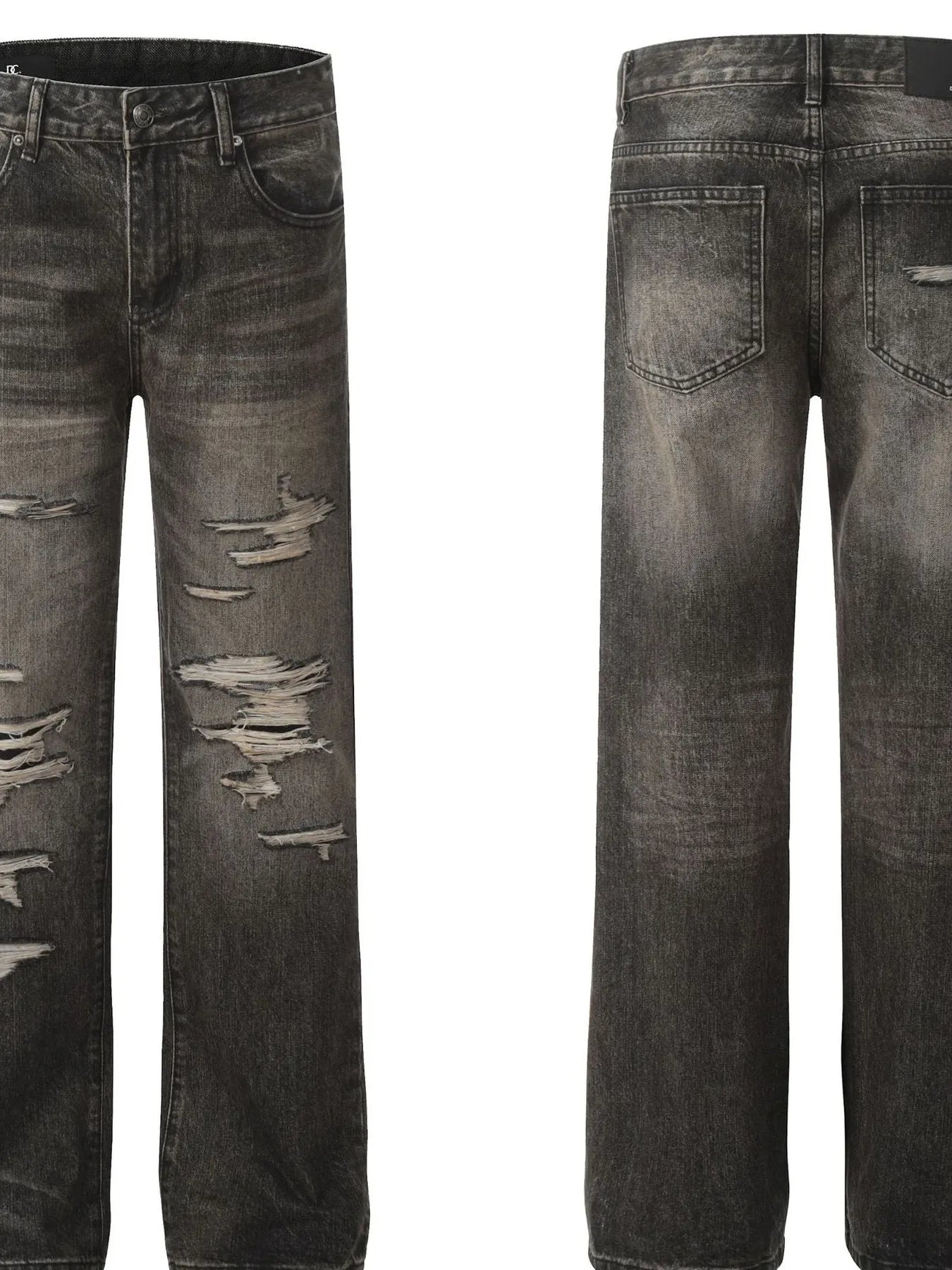 Men's Distressed Straight Leg Jeans